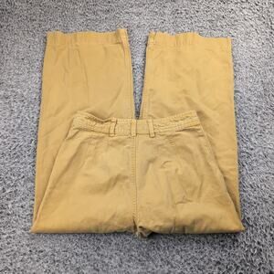 We The Free Pants Womens 26 Yellow Wide Leg Cropped High Rise Cotton Casual Boho